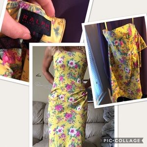 Ralph floral strapless dress